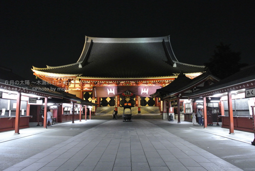 ［6］夜の浅草寺はムード満点、雰囲気も最高！！