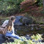 ［６］昭和記念公園の紅葉の中で出会った後ろ姿