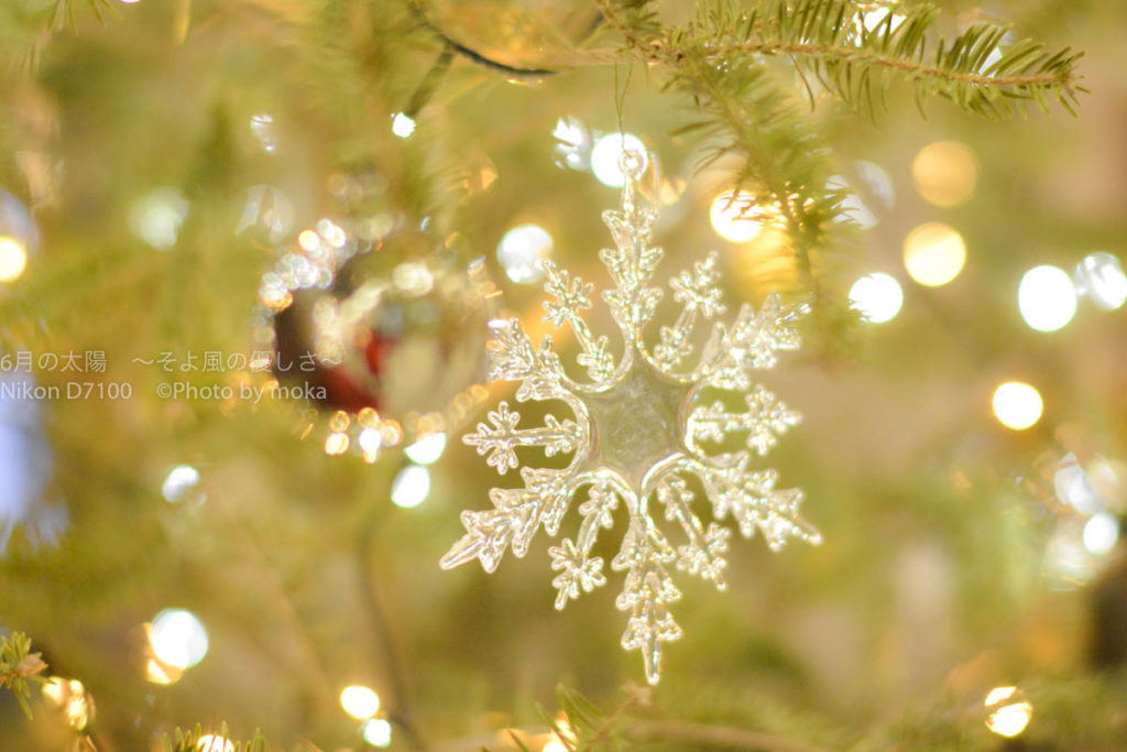 ［６］キラキラと煌く氷の結晶と、クリスマスツリーの飾り♪