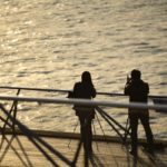 ［６］横浜大さん橋からの夕景とシルエット