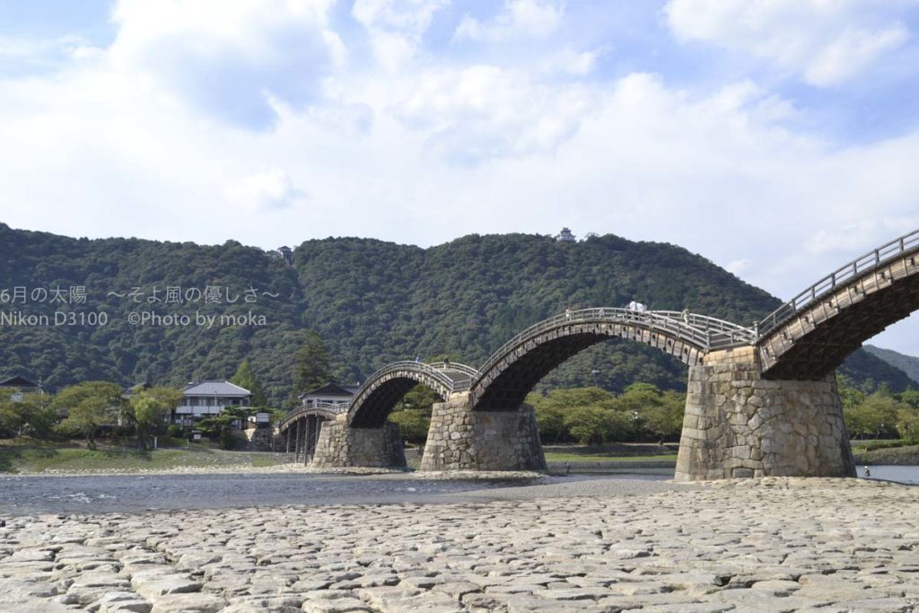 ［６］錦帯橋と岩国城を撮る。