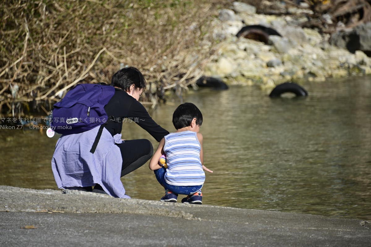 【Nikon Z7撮影】沖縄県伊計島で親子で貝殻拾い