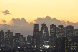 ［６］地上２５階から見る富士山は・・姿を現さず。。