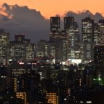 文京シビックセンターから見る新宿副都心の夕暮れ