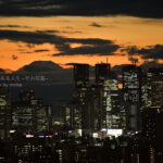 東京から眺める富士山