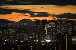 東京から眺める富士山