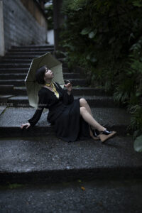 【ポートレート撮影】雨の神楽坂 ー梅雨空の下でしっとりー