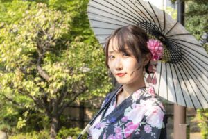 【ポートレート撮影】美女と浴衣と残暑