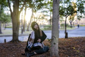 【ポートレート撮影】近所の公園で二人きり・・