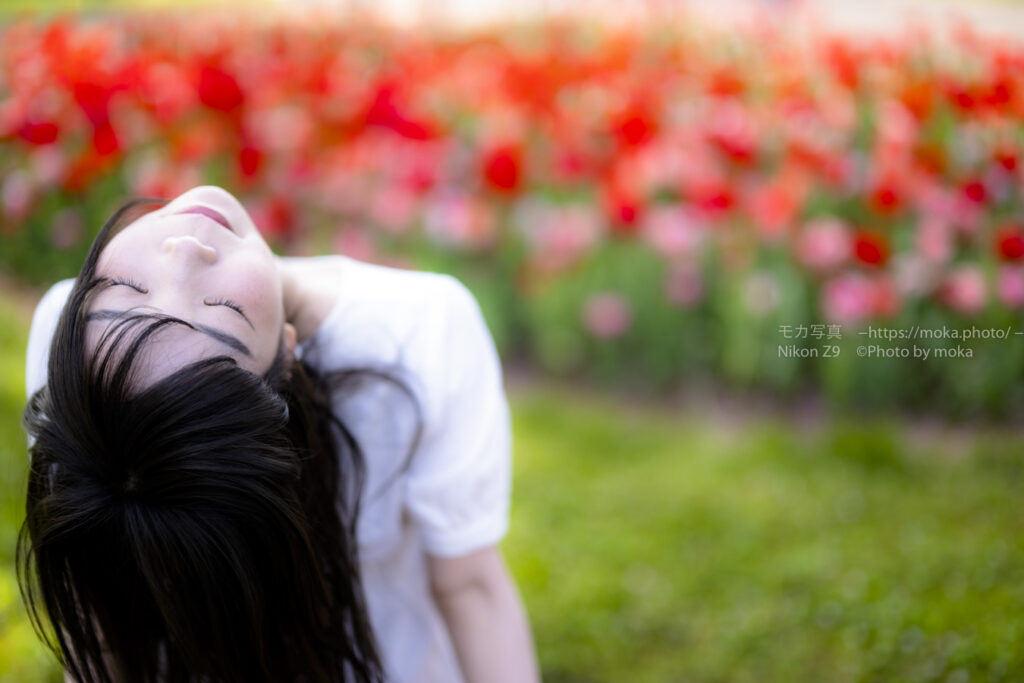 【ポートレート撮影】お花畑でポートレートを撮ろう