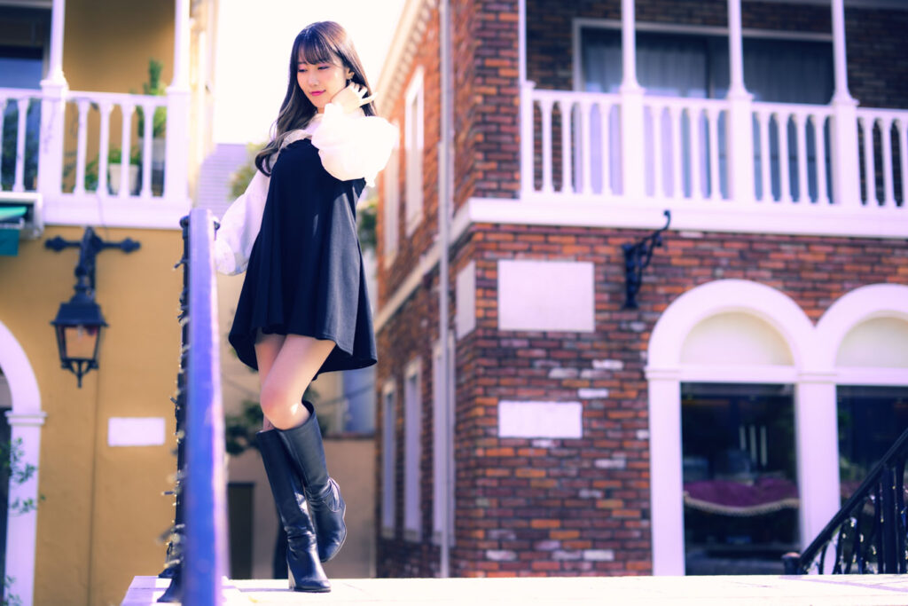 【ポートレート撮影】春の日差しを浴びてお散歩ポートレート