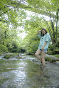 【ポートレート撮影】夏は、渓流ポートレートが最高!!