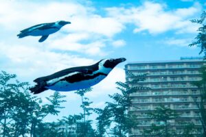 【水族館写真】ペンギンが空を飛ぶ日