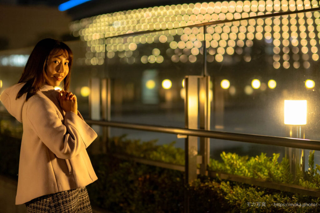 【ポートレート撮影】夜空の下で光を求めて・・