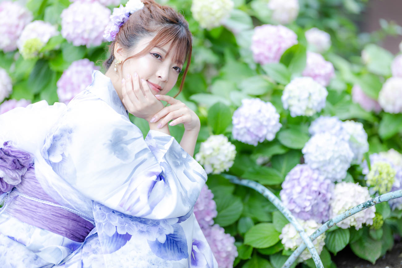 【ポートレート撮影】紫陽花の咲く街で写真を撮ろう！
