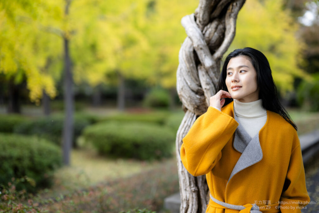 【ポートレート撮影】銀杏並木でお散歩スナップ