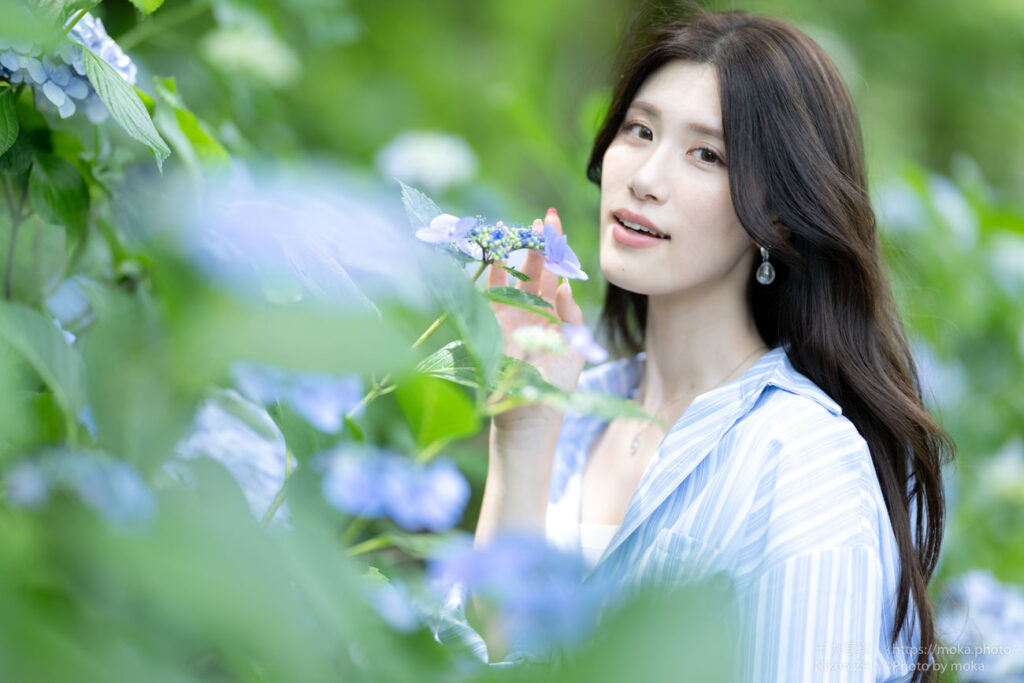 【ポートレート撮影】紫陽花に囲まれて。