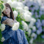 【ポートレート撮影】紫陽花の花に抱かれて・・