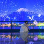 【ポートレート撮影】富士山と花火とモデルさん