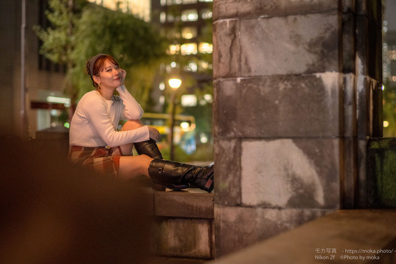 【ポートレート撮影】丸の内の夜景と一緒に・・